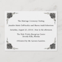 Trouwprogramma, pagina 1 van 2.