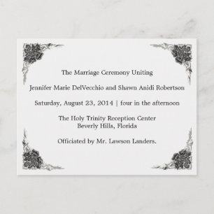 Trouwprogramma, pagina 1 van 2. briefkaart