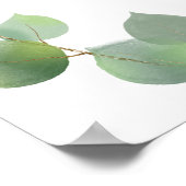 Trouwprogramma QR-code eucalyptus groen Poster (Hoek)