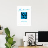 Trouwprogramma QR-codeposter Poster (Thuiskantoor)