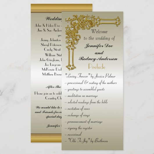 Trouwprogramma Rack Kaart (Voorkant / Achterkant)