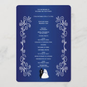 Trouwprogramma Royal Blue Coloured Bruid Groom Programma (Achterkant)