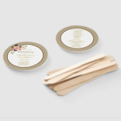 Trouwprogramma Roze Goud Bloem Handwaaier (Niet-gemonteerd)