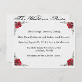 Trouwprogramma Shalicia Briefkaart (Voorkant / Achterkant)