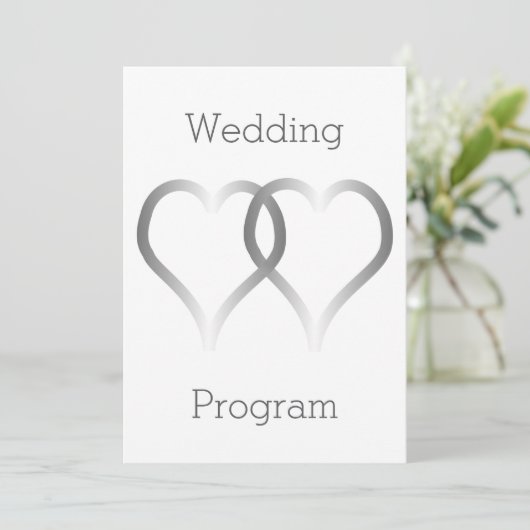 Trouwprogramma Silver Hearts Programma (Staand voorkant)