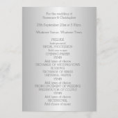 Trouwprogramma Silver Hearts Programma (Achterkant)