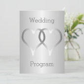 Trouwprogramma Silver Hearts Programma (Staand voorkant)