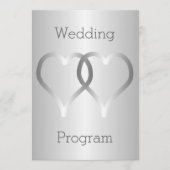 Trouwprogramma Silver Hearts Programma (Voorkant)