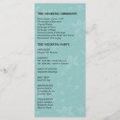 Trouwprogramma - Turquoise kroonluchter Bloemen Programma (Achterkant)