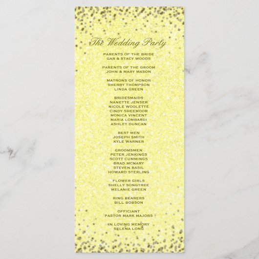 Trouwprogramma | Verontruste  blik Programma (Achterkant)