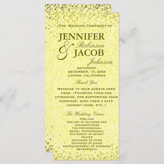 Trouwprogramma | Verontruste  blik Programma (Voorkant / Achterkant)