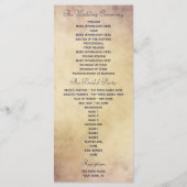 Trouwprogramma voor Elegant Blauw Roos Programma (Achterkant)