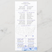 Trouwprogramma - Waterverf US Wedding Program Programma (Achterkant)