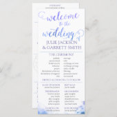 Trouwprogramma - Waterverf US Wedding Program Programma (Voorkant / Achterkant)