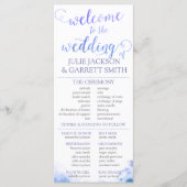 Trouwprogramma - Waterverf US Wedding Program Programma (Voorkant)