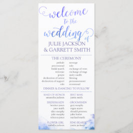 Trouwprogramma - Waterverf US Wedding Program Programma