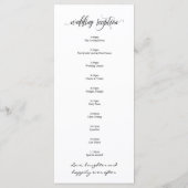 Trouwprogrammakaart in modern design v4 programma (Achterkant)