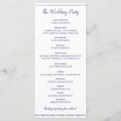 Trouwprogramma's - Elegant Navy Blue Vines Programma (Achterkant)