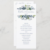 Trouwprogramma's - Geschilderd groen (Dusty Blue) Programma (Voorkant / Achterkant)
