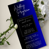 Trouwprogramma's in minimalistische Midnight Blue Programma