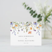 Trouwreactie Zomer Bloementuin Briefkaart (Staand voorkant)