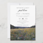 Trouwreceptie Foto van Elopement met Wilde Bloemen Kaart (Voorkant)