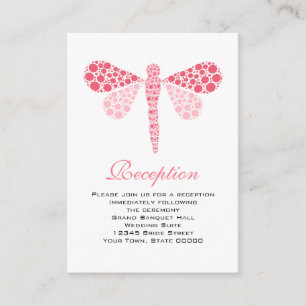 Trouwreceptie Kaarten Roze & Witte libel