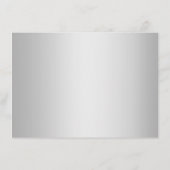 Trouwreceptie | Lichtgevende Zilveren Strepen Informatiekaartje (Achterkant)
