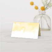 TROUWRECEPTIE stijlvolle waterverf geel (Achterkant)