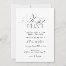 Trouwreceptie 'We Tied the Knot' Kaart