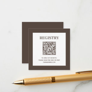 Trouwregister QR-code Bruin Informatiekaartje