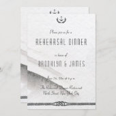 Trouwrepetitie Uitnodiging Grijs Wit Nautisch (Voorkant / Achterkant)