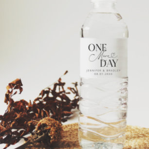 Trouwrepetitie Wit één dag te gaan Waterfles Etiket