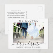 Trouwreportage Bruiloftsfeest Uitnodiging Briefkaart (Voorkant / Achterkant)