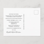 Trouwreportage Bruiloftsfeest Uitnodiging Briefkaart (Achterkant)