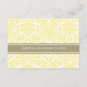 Trouwrichting Kaarten Tan Yellow Damask (Achterkant)