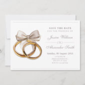 Trouwring boog elegante bruiloft save the date (Voorkant)