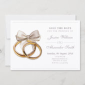 Trouwring boog elegante bruiloft save the date (Voorkant)