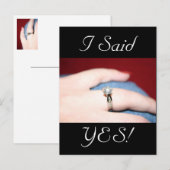 Trouwring Ik zei Ja Ansichtkaart Aankondigingskaart (Voorkant / Achterkant)