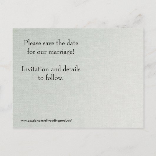 Trouwringen Bewaar de datum Kaart (Zilver) (Achterkant)