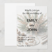 Trouwringen Bloemen bruiloft Kaart (Voorkant / Achterkant)