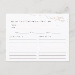 Trouwringen Bruiloftsshowers Recept Verzoek Briefkaart