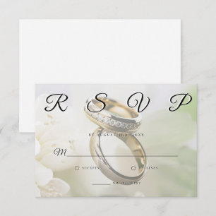 Trouwringen Elegante Minimalistische RSVP-kaart RSVP Kaartje