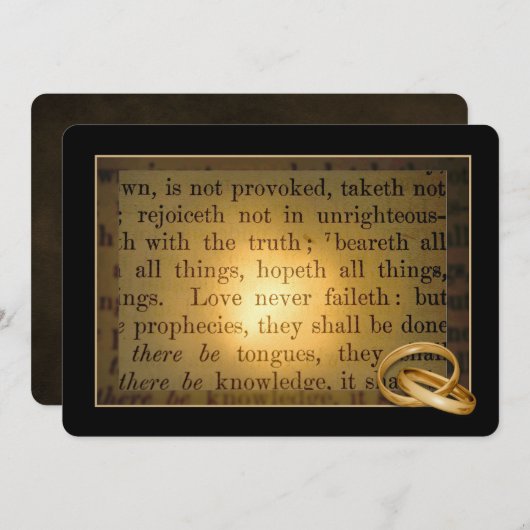 Trouwringen Hernieuwing van de Geloften Kaart (Voorkant / Achterkant)