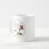 Trouwringen Roze trouwmok Koffiemok (Voorkant links)