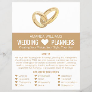 Trouwringen, Trouw Event Planner Reclame Flyer