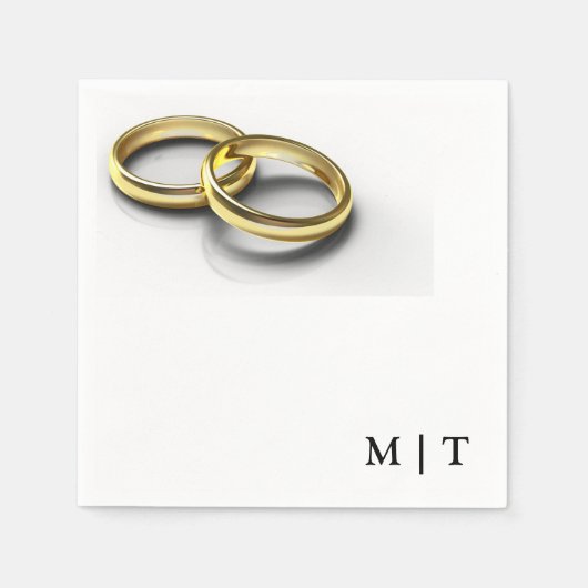 Trouwringen Trouwpapier servet (Voorkant)
