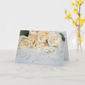 Trouwroos bloemblad kaart (Gele Bloem)