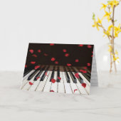 Trouwroosblaadjes op piano kaart (Gele Bloem)