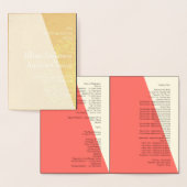 Trouwroute 💕 Elegant koraalprogramma Folie Kaarten (Display)